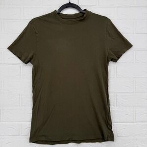 Primark T-Shirt Mens XS Olive Green Regular Fit Short Sleeve Crew Neck Tee